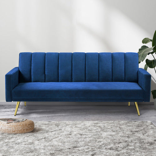 OAKLEIGH HOME ASPEN 3 SEATER VELVET SOFA BED