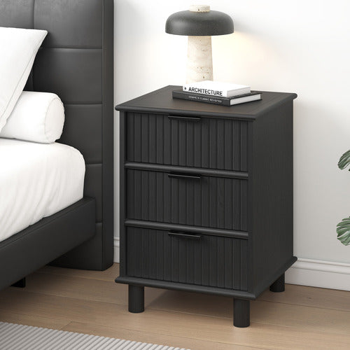 WEST VALLEY INTERIORS ASTAR 3 DRAWER BEDSIDE TABLE