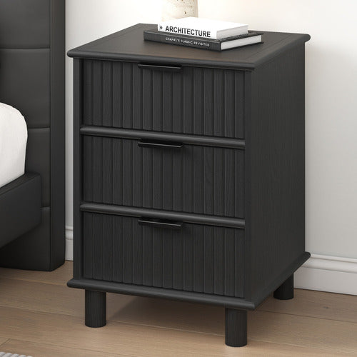 WEST VALLEY INTERIORS ASTAR 3 DRAWER BEDSIDE TABLE