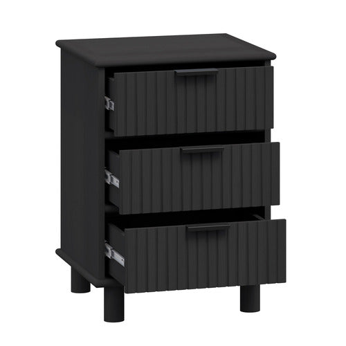 WEST VALLEY INTERIORS ASTAR 3 DRAWER BEDSIDE TABLE
