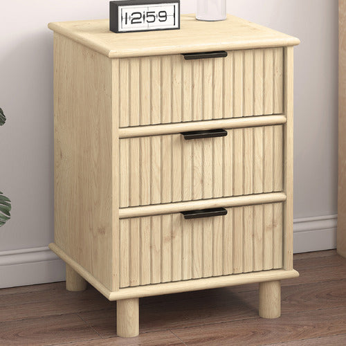 WEST VALLEY INTERIORS ASTAR 3 DRAWER BEDSIDE TABLE