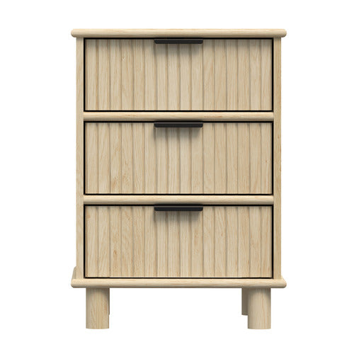 WEST VALLEY INTERIORS ASTAR 3 DRAWER BEDSIDE TABLE