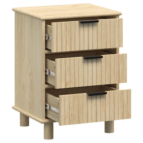 WEST VALLEY INTERIORS ASTAR 3 DRAWER BEDSIDE TABLE