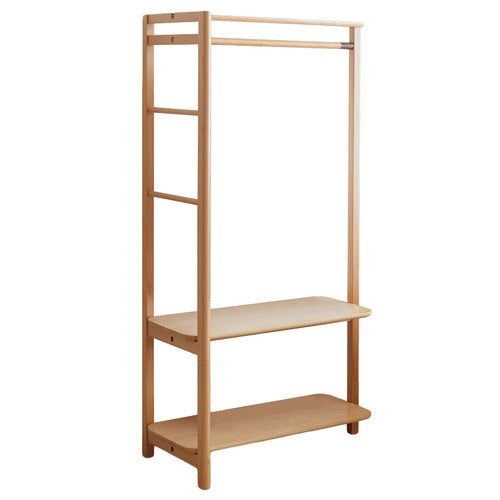 MODERN COLLECTIVE ASTELL 2 SHELF EUROPEAN BEECH WOOD CLOTHING RACK