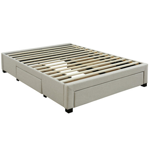 WESTERN DESIGNS ASTRO QUEEN STORAGE BED BASE WITH POCKET SPRING MATTRESS