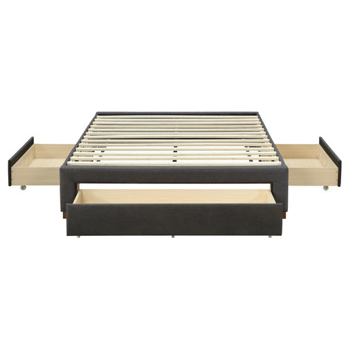 WESTERN DESIGNS ASTRO QUEEN STORAGE BED BASE WITH POCKET SPRING MATTRESS