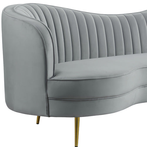 EVIE HOME ATASHA 3 SEATER VELVET SOFA