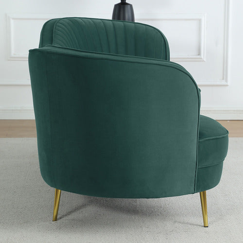 EVIE HOME ATASHA 3 SEATER VELVET SOFA
