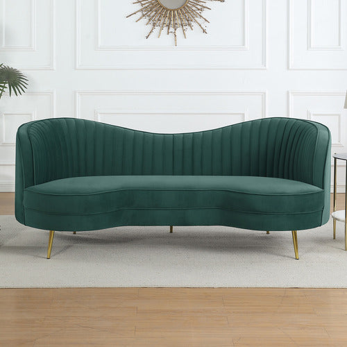 EVIE HOME ATASHA 3 SEATER VELVET SOFA