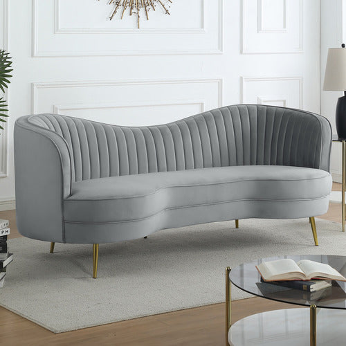 EVIE HOME ATASHA 3 SEATER VELVET SOFA