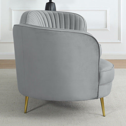 EVIE HOME ATASHA 3 SEATER VELVET SOFA