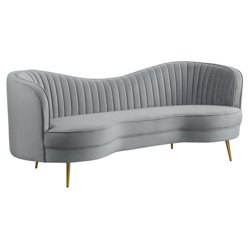 EVIE HOME ATASHA 3 SEATER VELVET SOFA