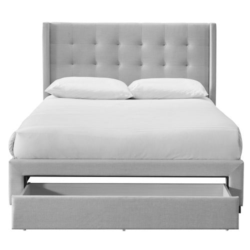 WESTERN DESIGNS OAT WHITE ATLANTA DOUBLE BED WITH STORAGE