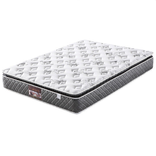 WESTERN DESIGNS OAT WHITE ATLANTA UPHOLSTERED DOUBLE BED WITH STORAGE & MATTRESS