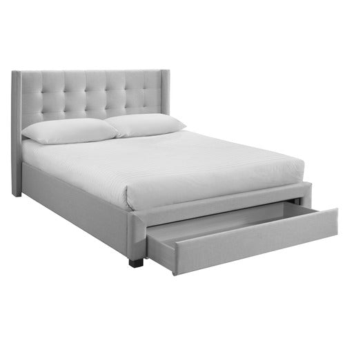 WESTERN DESIGNS OAT WHITE ATLANTA DOUBLE BED WITH STORAGE