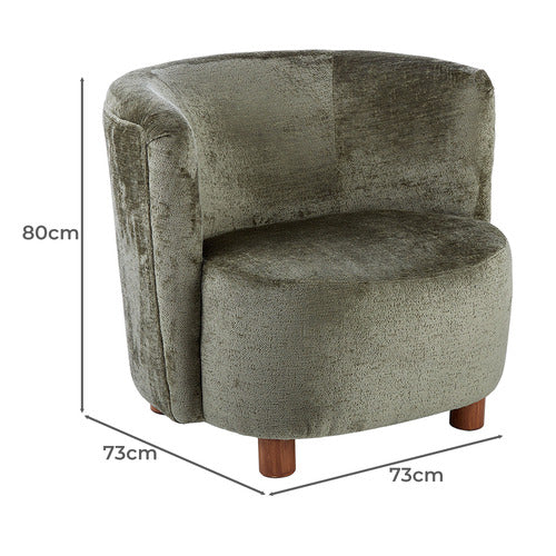 THE HOME COLLECTIVE ATLAS CHENILLE ARMCHAIR