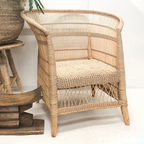 TRIBAL EXPRESSIONS AUTHENTIC MALAWI REED ARMCHAIR
