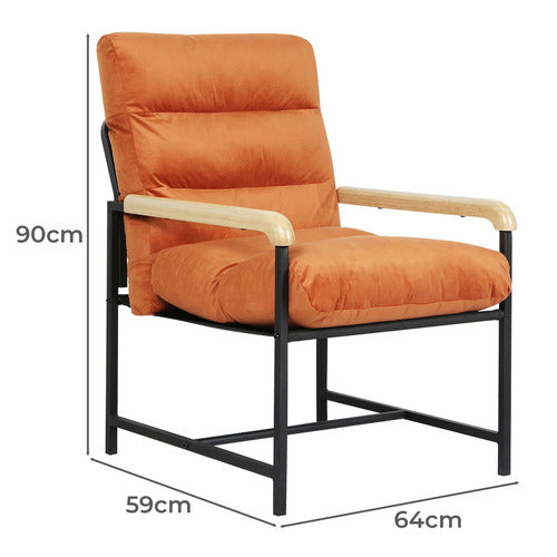 OAKLEIGH HOME AVENEL VELVET ACCENT CHAIR