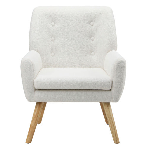 LIVING FUSION AVIYA FAUX SHERPA ARMCHAIR