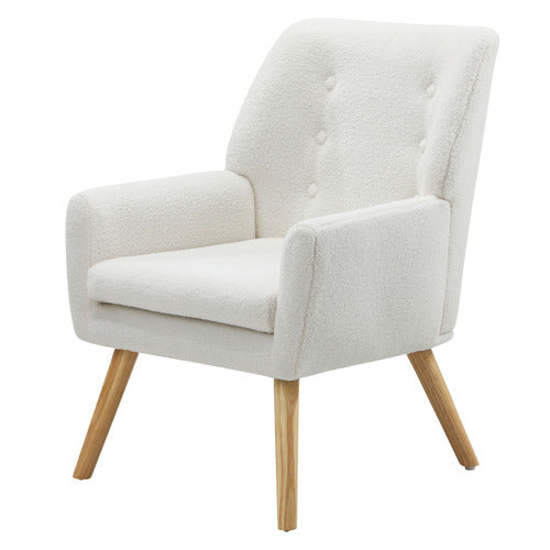 LIVING FUSION AVIYA FAUX SHERPA ARMCHAIR