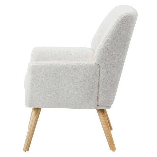 LIVING FUSION AVIYA FAUX SHERPA ARMCHAIR