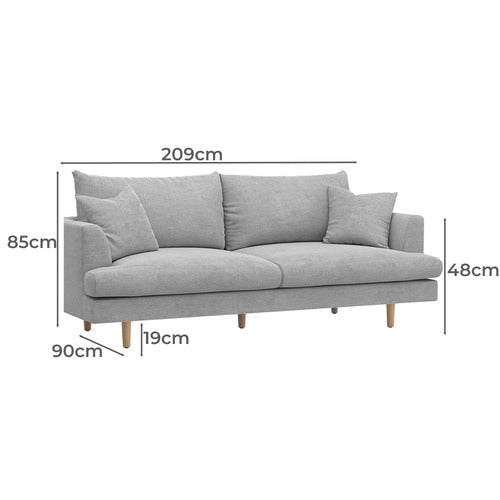 CONTINENTAL DESIGNS AVONDALE 3 SEATER UPHOLSTERED SOFA