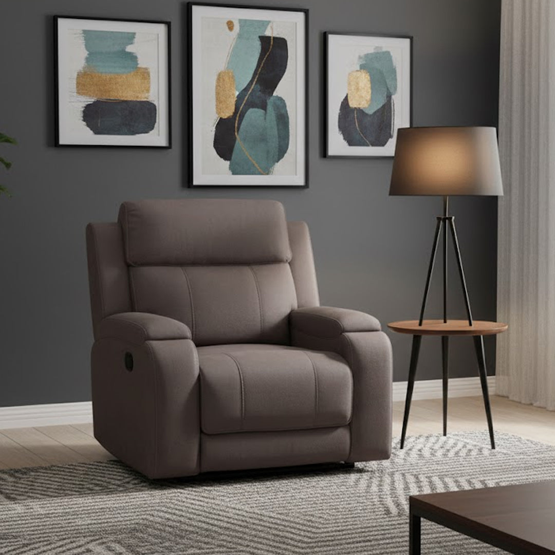 BAYTOWN FABRIC ELECTRIC RECLINER GREY