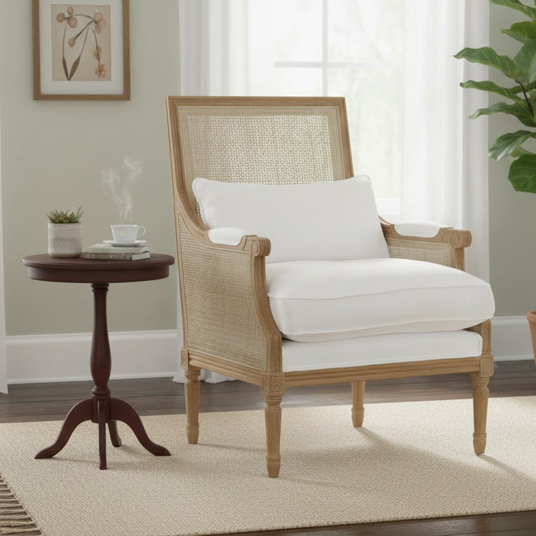 BAYVIEW LIVING HICKS RATTAN CANE ARMCHAIR