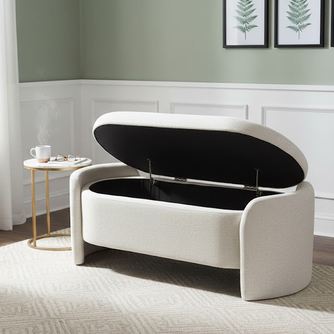 BICHENO STORAGE BENCH BEIGE