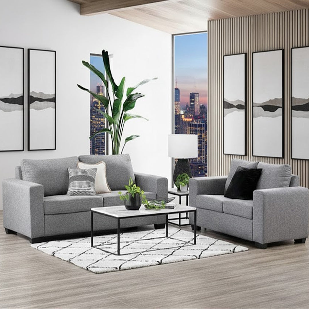 BONZA FABRIC SOFA PAIR GERY