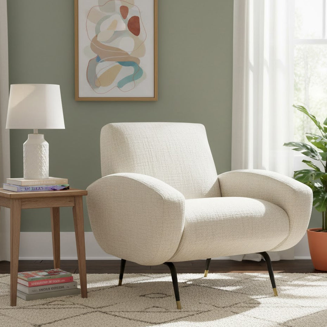 BROOKLYN AND BELLA GORCZANY UPHOLSTERED ARMCHAIR