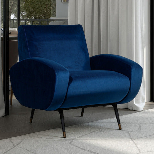 BROOKLYN AND BELLA MODERN MILAN VELVET ARMCHAIR