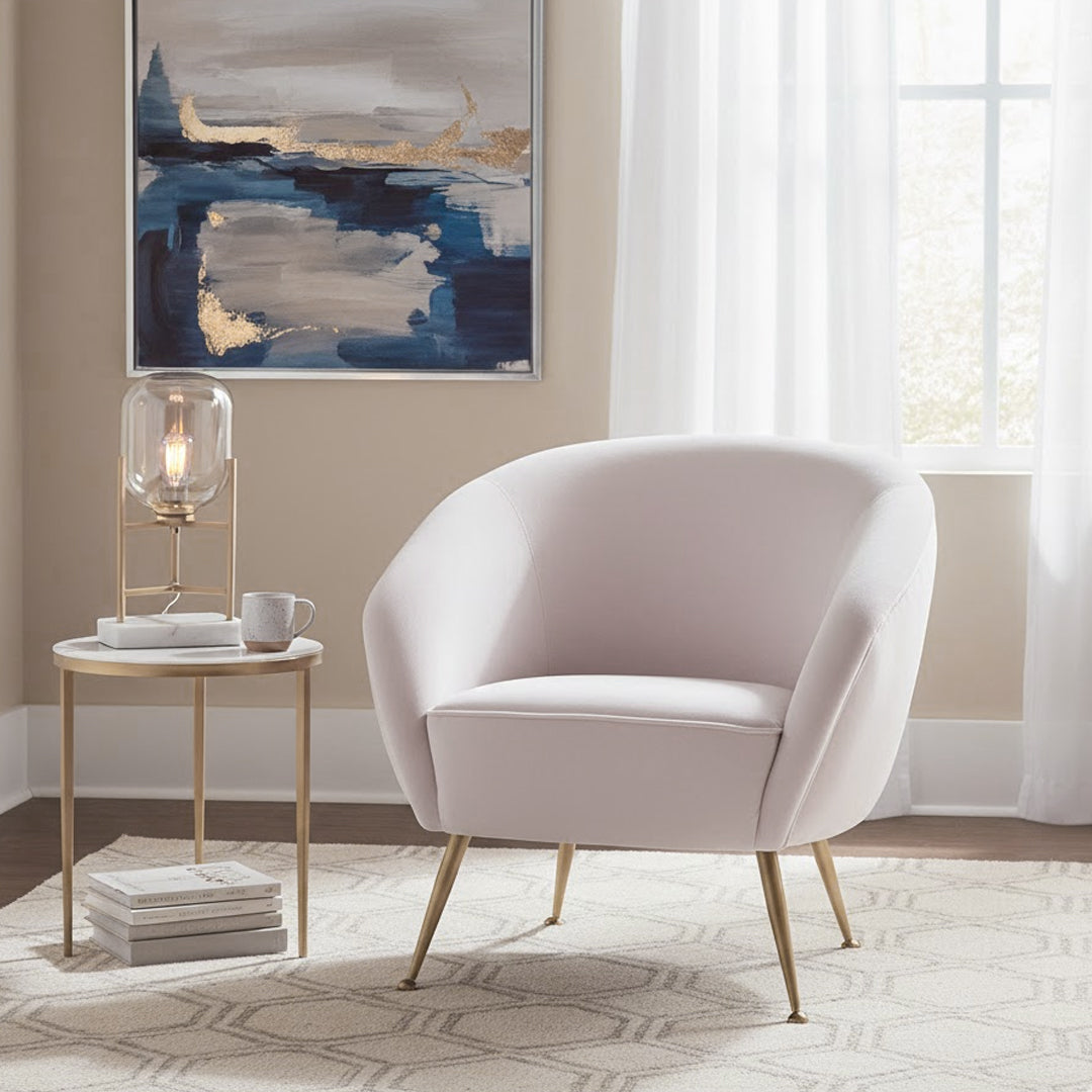 BROOKLYN AND BELLA NAAFRI VELVET ARMCHAIR