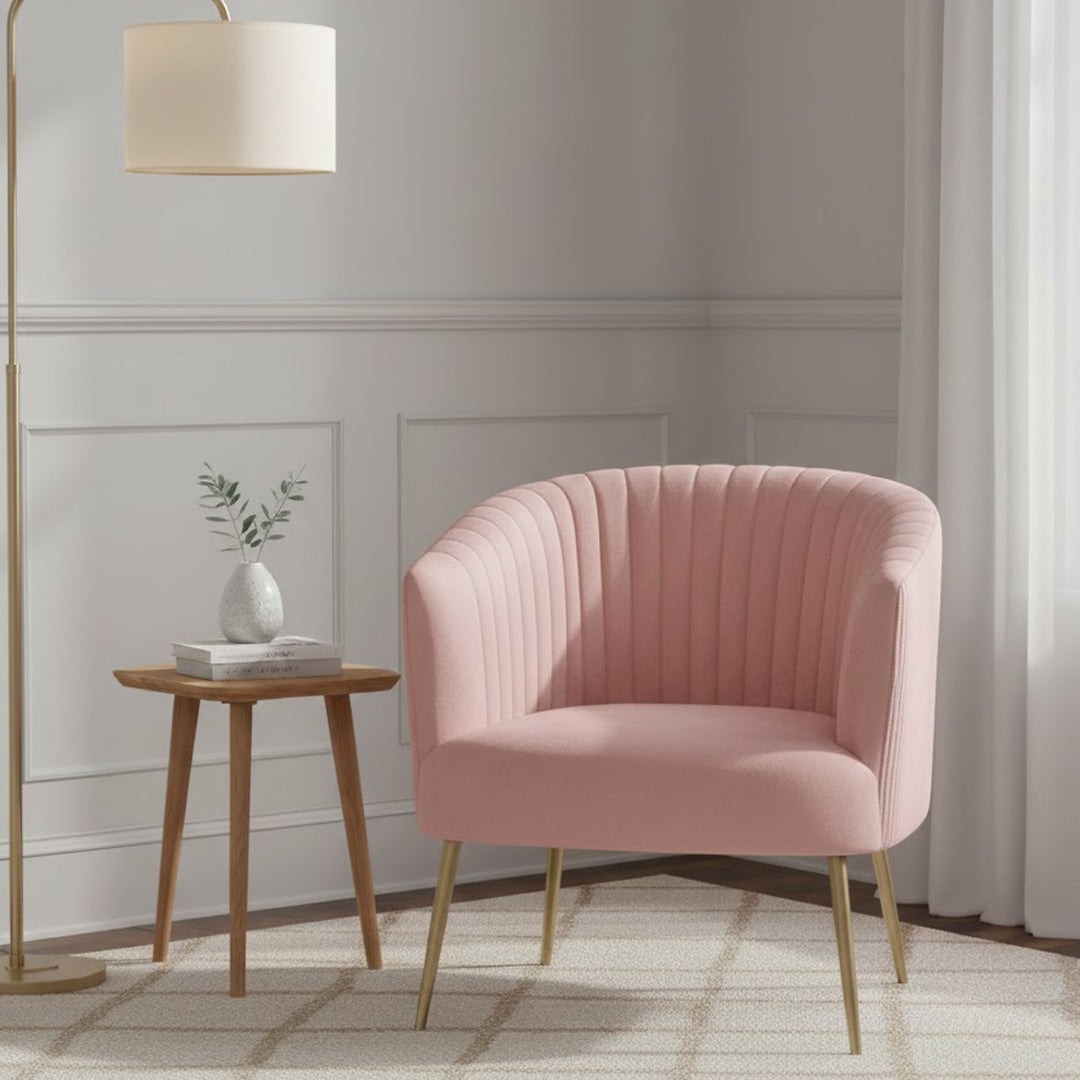 BY DESIGNS KARINA VELVET ACCENT CHAIR
