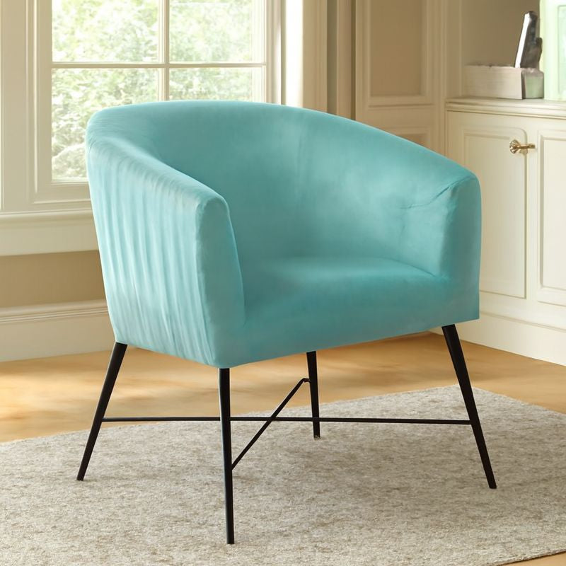 BY DESIGNS SHAYLAH VELVET ACCENT CHAIR