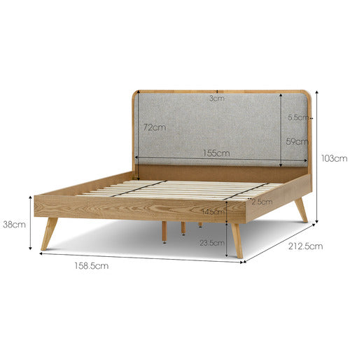 CONTINENTAL DESIGNS BALBINA UPHOLSTERED QUEEN BED WITH HEADBOARD