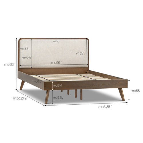 CONTINENTAL DESIGNS BALBINA UPHOLSTERED QUEEN BED WITH HEADBOARD