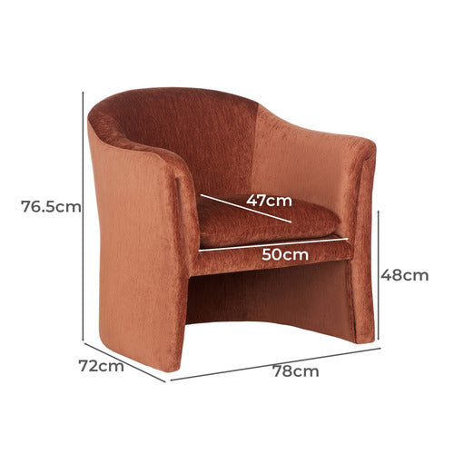 THE HOME COLLECTIVE BARNES VELVET ARMCHAIR