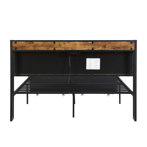 EVIE HOME BARRETT BED FRAME WITH OUTLETS & USB PORTS