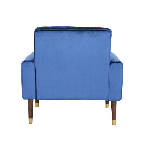 FURNITURE MARKET BARTOS BUTTON-TUFTED VELVET ARMCHAIR