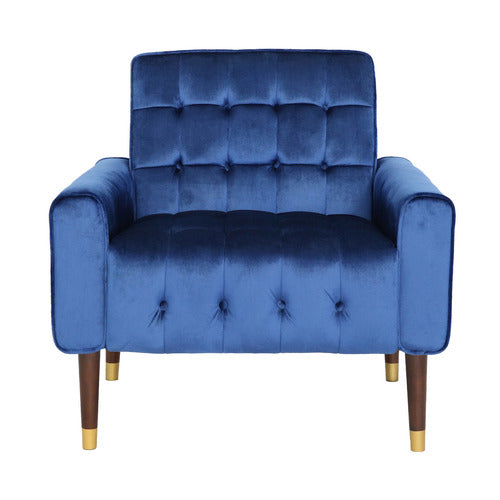 FURNITURE MARKET BARTOS BUTTON-TUFTED VELVET ARMCHAIR