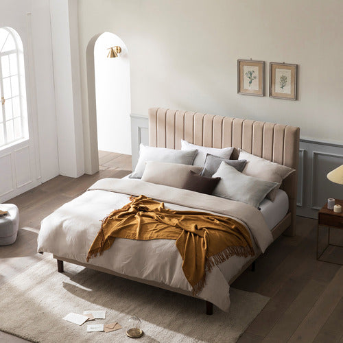 STUDIO HOME BEIGE DEBI BED FRAME