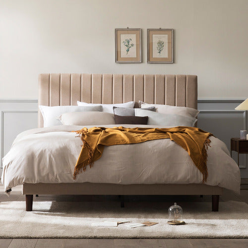 STUDIO HOME BEIGE DEBI BED FRAME