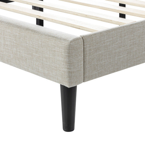 BEIGE IMOGEN UPHOLSTERED BED WITH USB