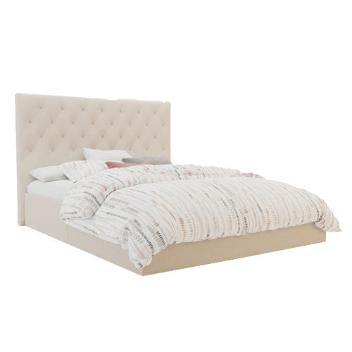RAWSON & CO BEIGE OXFORD GAS LIFT STORAGE BED
