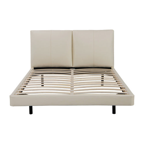 MIKASA FURNITURE BENTOLD FAUX LEATHER BED WITH LED