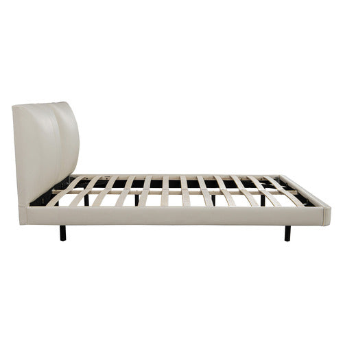 MIKASA FURNITURE BENTOLD FAUX LEATHER BED WITH LED
