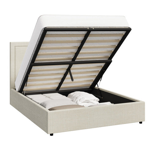 LIVING FUSION MIREILLE GAS LIFT STORAGE BED FRAME