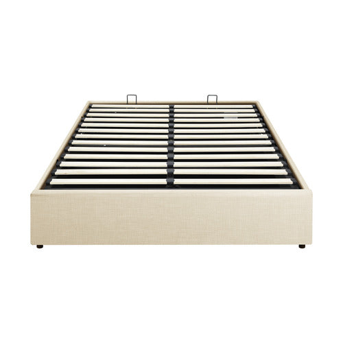 LIVING FUSION BEIGE ALDAN GAS LIFT STORAGE BED BASE