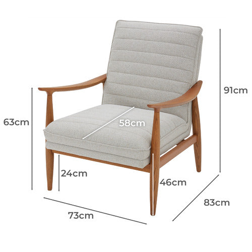 STONE ALDRIC UPHOLSTERED ARMCHAIR